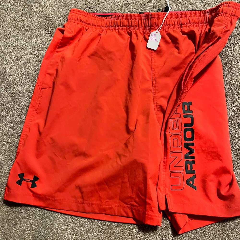 Red Under Armour shorts. size XL
